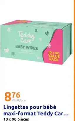 Action Lingettes pour bébé maxi-format teddy car offre