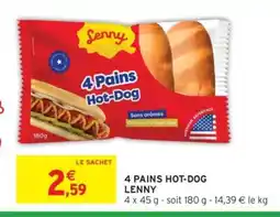 Intermarché 4 PAINS HOT-DOG LENNY offre