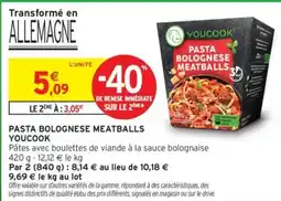 Intermarché PASTA BOLOGNESE MEATBALLS YOUCOOK offre