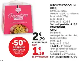 Super U BISCUITS COCCOLINI CIRO offre