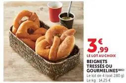 Super U BEIGNETS TRESSÉS OU GOURMELINES offre