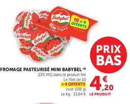 Super U FROMAGE PASTEURISÉ MINI BABYBEL offre