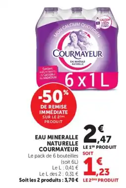 Super U EAU MINERALLE NATURELLE COURMAYEUR offre