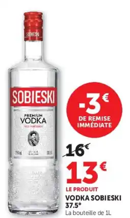 Super U VODKA SOBIESKI 37.5° offre