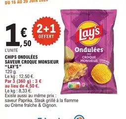 E.Leclerc Chips ondulées saveur croque monsieur lay's offre