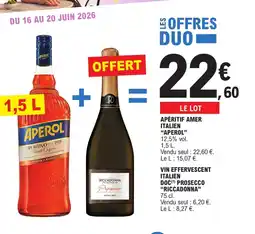 E.Leclerc Apéritif amer italien aperol offre