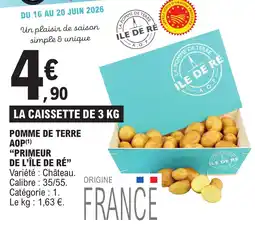 E.Leclerc Pomme de terre aop primeur de l'île de ré offre