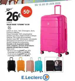 E.Leclerc Valise rigide citadine offre