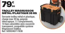 Brico Dépôt Magnusson - trolley métal/plastique 35 kg offre