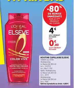 Super U Routine capillaire elseve offre