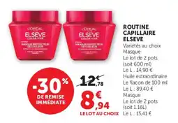 Super U Routine capillaire elseve offre