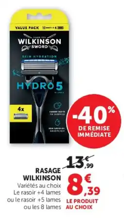 Super U Rasage wilkinson offre