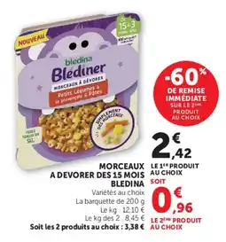 Super U Morceaux a devorer des 15 mois bledina offre