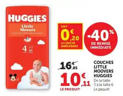 Super U Couches little moovers huggies offre