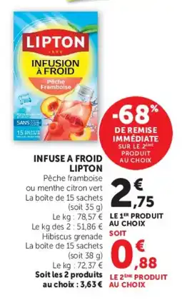 Super U Infuse a froid lipton offre