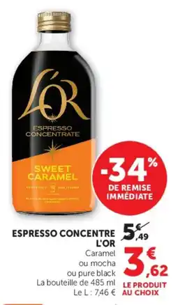 Super U Espresso concentre l'or offre