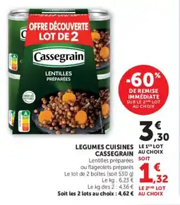 Super U Legumes cuisines cassegrain offre