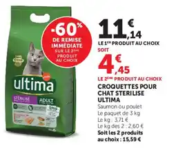 Super U Croquettes pour chat sterilise ultima offre