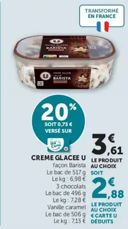 Super U Creme glacee u offre