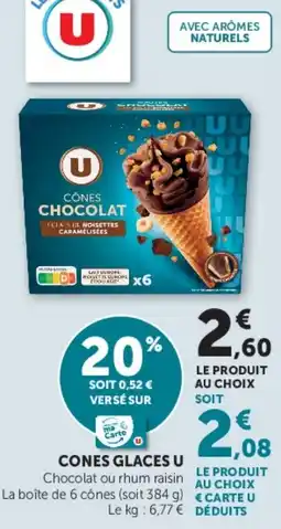 Super U Cones glaces u offre