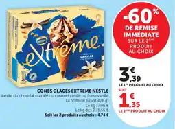 Super U Cones glaces extreme nestle offre