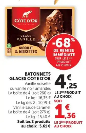 Batonnets glaces cote d'or