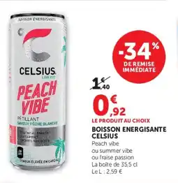 Super U Boisson energisante celsius offre