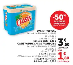 Super U Oasis tropical offre