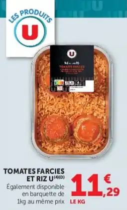 Super U Tomates farcies et riz u offre