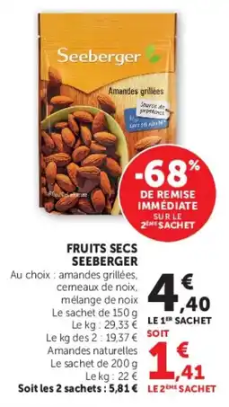 Super U Fruits secs seeberger offre