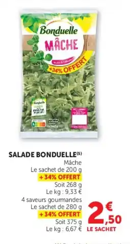 Super U Salade bonduelle offre