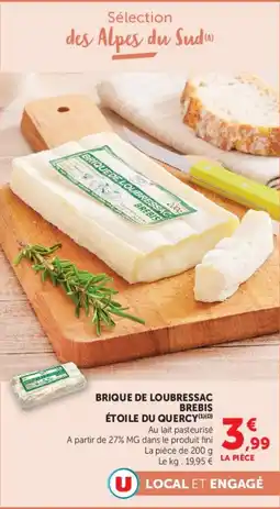Super U Brique de loubressac brebis étoile du quercy offre