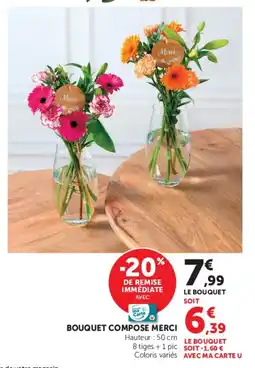 Super U Bouquet compose merci offre