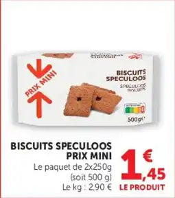 U Express Biscuits speculoos prix mini offre