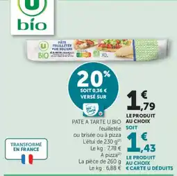 U Express Pate a tarte u bio offre