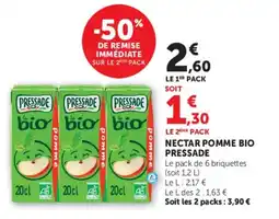 U Express Nectar pomme bio pressade offre