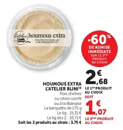 U Express Houmous extra l'atelier blini offre
