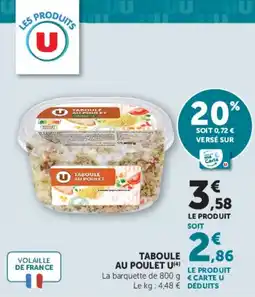 U Express Taboule au poulet u offre