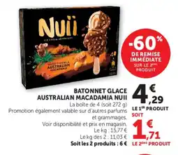 U Express Batonnet glace australian macadamia nuii offre