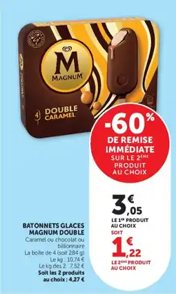 U Express Batonnets glaces magnum double offre