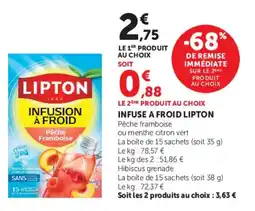 U Express Infuse a froid lipton offre