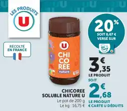 U Express Chicoree soluble nature u offre