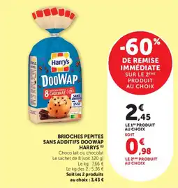 U Express Brioches pepites sans additifs doowap harrys offre