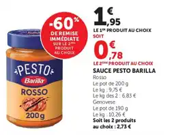 U Express Sauce pesto barilla offre