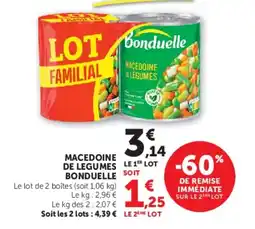 U Express Macédoine de legumes bonduelle offre
