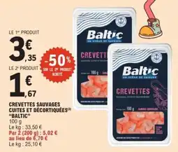 E.Leclerc Express Crevettes sauvages cuites et décortiquées baltic offre