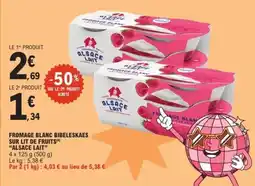 E.Leclerc Express Fromage blanc bibeleskaes sur lit de fruits alsace lait offre