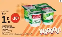 E.Leclerc Express Yaourt nature au lait de chèvre soignon offre
