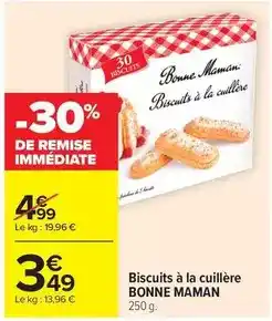 Carrefour Market Bonne maman - biscuits à la cuillère offre