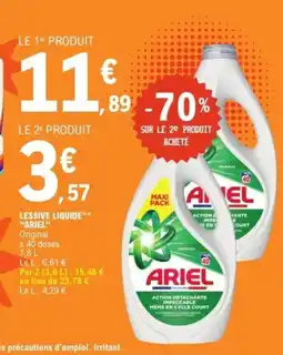 E.Leclerc Express Lessive liquide ariel offre